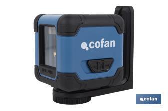 Cross-line laser level | Self-levelling and manual modes | Working range: 30m | Case included - Cofan