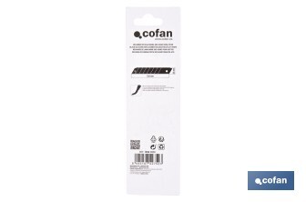 Recambio de cuchillas para cúter profesional | Hojas negras con afilado láser | Pack de 10 cuchillas SK2 | Disponible en 3 medidas - Cofan