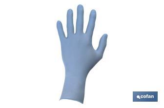Boîte de 100 unités de gants de nitrile | Fins et élastiques | Non poudrés | Commodes et agréable au toucher - Cofan