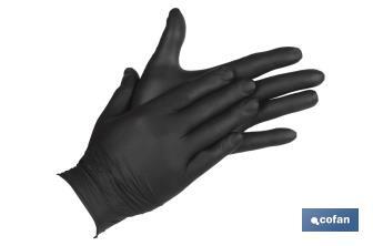 Dispenser di 100 unità di guanti di nitrile | Sottili ed elastici | Senza polvere | Comodi e piacevoli al tatto - Cofan