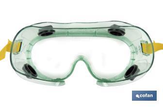 Occhiali di protezione anti-appannamento | Confortevoli e leggeri | Con elastico regolabile - Cofan
