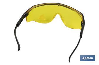 Safety glasses | Yellow lenses | UV protection | EN 166:2001 - Cofan