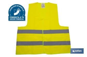 High visibility vest | Yellow | Size: XXL | EN ISO 20471 | CAT. III - Cofan