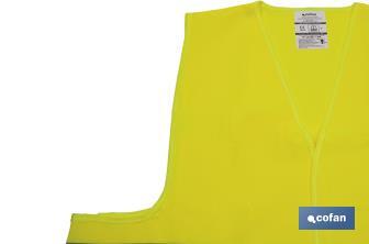 High visibility vest | Yellow | Size: XXL | EN ISO 20471 | CAT. III - Cofan