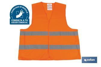 High visibility vest | Orange | Size XXL | EN ISO 20471 | CAT. III - Cofan