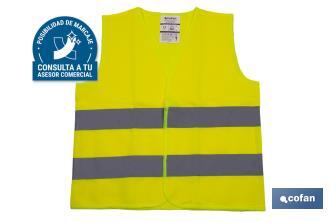 Gilet réfléchissant | Couleur jaune | Taille enfants | EN ISO 20471 | Catégorie III - Cofan