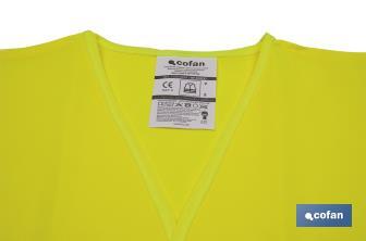 High visibility vest | Yellow | Size for children | EN ISO 20471 | CAT III - Cofan