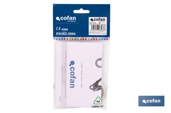 Mosquetão de segurança I Com rosca de segurança I Resistência 25kN I EN 362 I Classe B I Cat III - Cofan