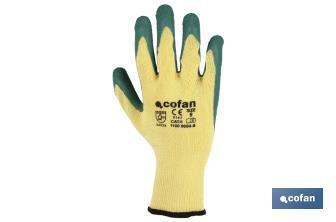 Gants en tissu et paume en latex | Adhérence correcte et résistants | Idéaux pour les travaux manuels | Commodes et adaptables - Cofan