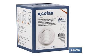 Hygienic face masks. Polypropylene cone face mask intended to protect against dust and non-toxic particles. - Cofan