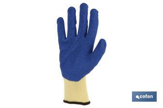 Guantes de tela y palma de látex | Adherencia correcta y resistentes | Ideales para trabajos manuales | Cómodos y adaptables - Cofan