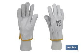 Cow grain leather gloves | Excellent tactile feel | Perfect fitting | Protect and safe your hands - Cofan