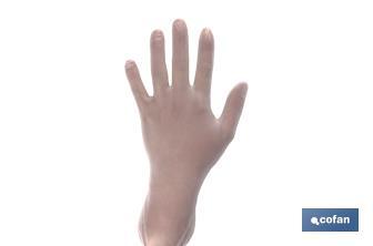 Boîte de 100 unités de gants en vinyle | Non poudrés | Ambidextres | Appropriés pour usage alimentaire | Élastiques et résistants - Cofan
