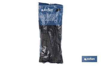 Black neoprene glove | Ideal for contact with acids and detergents | Perfect for metallurgy and mechanics - Cofan