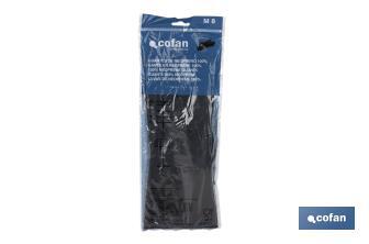 Black neoprene glove | Ideal for contact with acids and detergents | Perfect for metallurgy and mechanics - Cofan