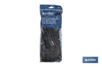 Guantes de neopreno negros | Ideales para el contacto con ácidos y detergentes | Perfectos para metalurgia y mecánica - Cofan