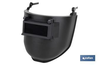 Máscara de soldar | Adaptável ao capacete de obra | Cor preta - Cofan