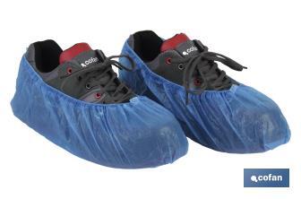 Couvre-chaussures en couleur bleue | Fabriqué en polyéthylène chloré | Jetables | 100 unités - Cofan