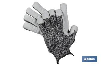 Gants anti-coupure Modèle High Tenacity avec renfort | Résistance maximale à la coupure | Haut niveau de résistance à l'abrasion - Cofan