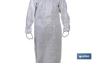 Surgical protective gown | Disposable gown | White | Polypropylene - Cofan