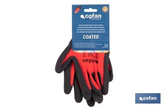 Guanti rivestiti di nitrile Modello Sandy Coating | Ideali per il settore automobilistico, edile e per maneggiare oli - Cofan