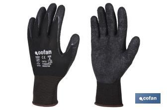 Gloves with polyester support | Latex-coated gloves | Suitable for multiple processes | Safe and comfortable gloves - Cofan