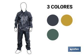 Traje de Agua | Fabricado en Poliéster/PVC | Varios Colores | Compuesto por Chaqueta y Pantalón - Cofan