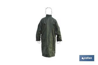 Casaco de Chuva | Cor Verde | Fabricado em Poliéster e PVC | Costuras Seladas a Quente - Cofan