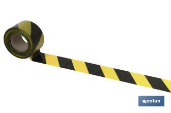 Warning tape "Yellow and black" - Cofan