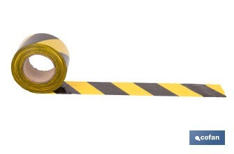 Warning tape "Yellow and black" - Cofan