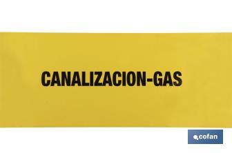 Warning tape "CANALIZATION-GAS" - Cofan