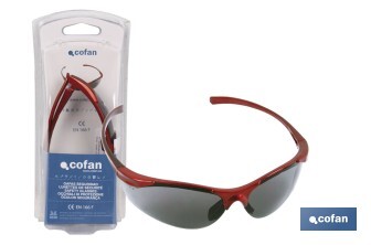 Blister de lunettes de sécurité anatomique | Verres de protection contre les rayons UV | Très légères pour un usage intensif - Cofan