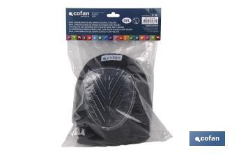 Pack of 2 knee pads | Double elastic band and hook and loop fastener | Gel pads - Cofan