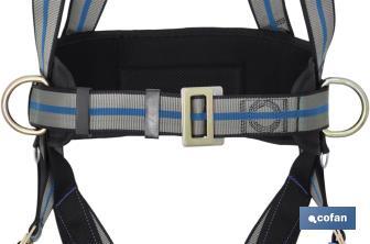 Harnais antichute | Avec ceinture de positionnement de travail | 2 Points d'ancrage | Taille unique standard - Cofan