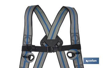 Harnais antichute | Avec ceinture de positionnement de travail | 2 Points d'ancrage | Taille unique standard - Cofan