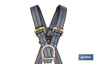 Harnais antichute | Pour travaux en suspension | Cuisses et ceinture réglables | Taille unique standard - Cofan