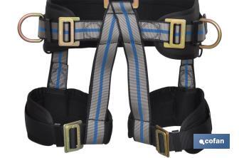 Harnais antichute | Pour travaux en suspension | Cuisses et ceinture réglables | Taille unique standard - Cofan
