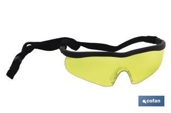 Gafas protectoras de seguridad ámbar | Resistente a arañazos | Mayor seguridad en bricolaje y soldadura, entre otros - Cofan