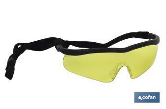 Gafas protectoras de seguridad ámbar | Resistente a arañazos | Mayor seguridad en bricolaje y soldadura, entre otros - Cofan