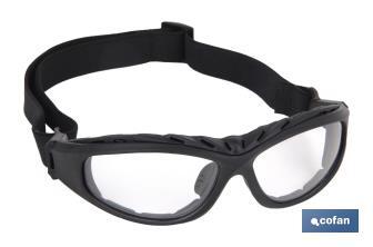 Gafas de seguridad acolchadas | Protección 4 en 1 | Lentes con recubrimiento duro - Cofan