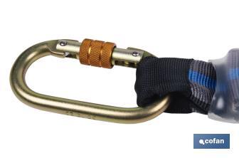 Cuerda trenzada bifurcada con absorbedor de energía | Conectores de acero incluidos | Conforme a EN 355:2002 - Cofan