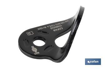 Placa de anclaje conforme a EN 795:2012 | Anclaje tipo A | Material: Acero | Resistencia: 23 kN | Fijación de Ø10,5 mm - Cofan