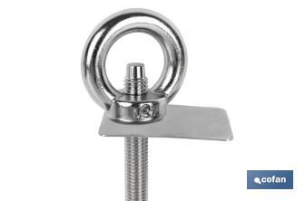 Punto de anclaje de acero inoxidable 304 | Resistencia: 23 kN | Conforme a EN 795:2012 | Ideal para trabajos verticales - Cofan