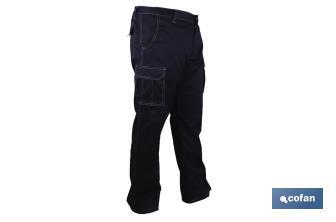 Stretch denim work trousers | Sizes from 38 to 64 (EU) | Navy blue - Cofan