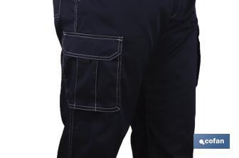 Pantaloni da lavoro elastici tipo Denim | Taglia dalla 38 alla 64 | Color blu marino - Cofan
