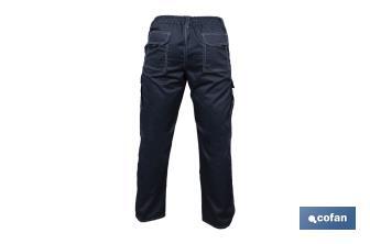 Pantaloni da lavoro elastici tipo Denim | Taglia dalla 38 alla 64 | Color blu marino - Cofan