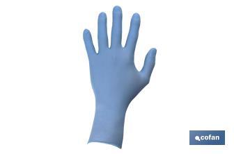 Boîte distributrice de gants en nitrile non poudrés | Boîte de 30 unités | Trois tailles différentes - Cofan