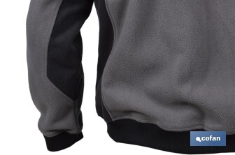 Work Fleece Jacket | Walker Model | Composition: 100% polyester | Grey/Black - Cofan