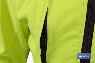 High visibility softshell jacket | Available sizes from S to XXXL | Yellow and black - Cofan