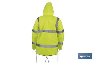 High visibility parka | Available sizes from S to XXXL | Yellow - Cofan